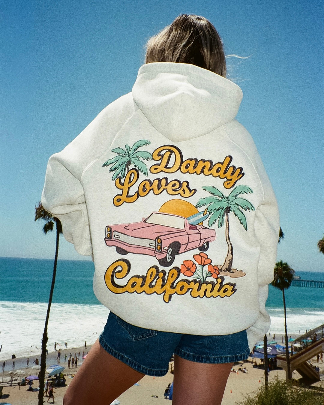 California Oversized Lux Hoodie in Heather Grey